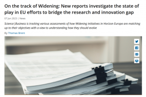 Science|Business article: On the track of Widening